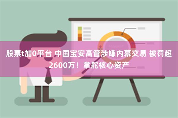 股票t加0平台 中国宝安高管涉嫌内幕交易 被罚超2600万！掌舵核心资产