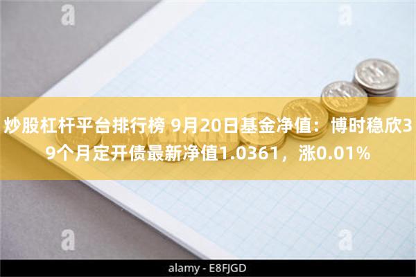 炒股杠杆平台排行榜 9月20日基金净值：博时稳欣39个月定开债最新净值1.0361，涨0.01%