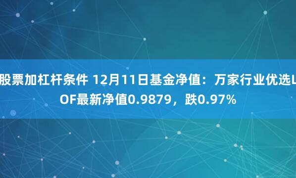 股票加杠杆条件 12月11日基金净值：万家行业优选LOF最新净值0.9879，跌0.97%