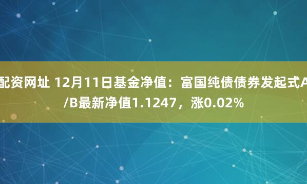 配资网址 12月11日基金净值：富国纯债债券发起式A/B最新净值1.1247，涨0.02%